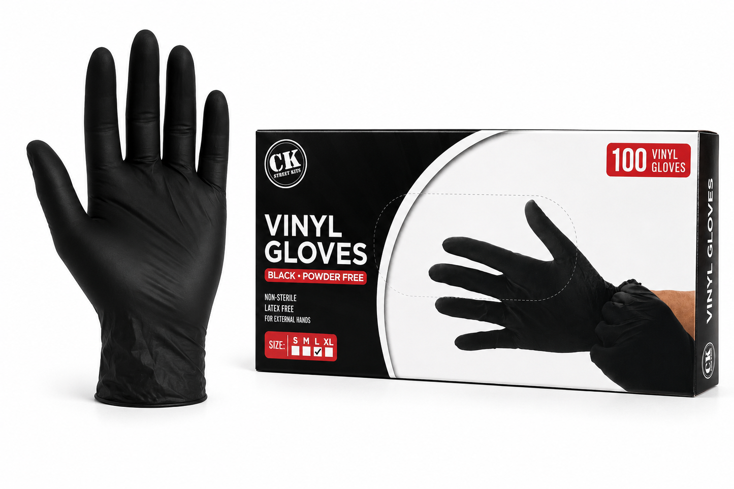Black Large Disposable Vinyl Gloves – General Purpose Hand Protection