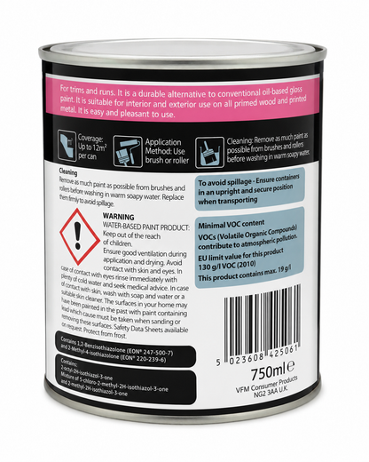 YourHome Non-Drip Gloss Black 750ml – Interior & Exterior Paint for Wood &amp; Metal