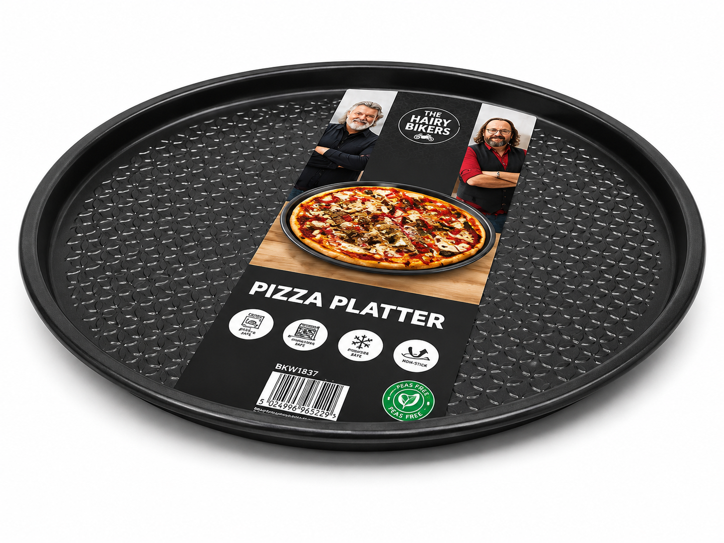 Hairy Bikers Bakeware 36cm Pizza Tray – Non-Stick Black