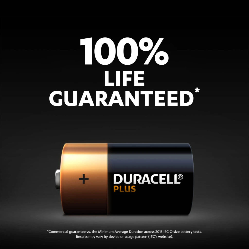 Duracell Plus C LR14 Batteries 2 Pack – 1.5V Alkaline Batteries
