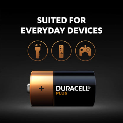 Duracell Plus C LR14 Batteries 2 Pack – 1.5V Alkaline Batteries