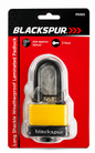 Blackspur 50mm Long Shackle Weatherproof Laminated Steel Padlock