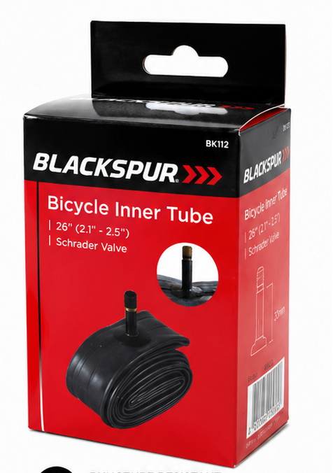 Blackspur Bicycle Inner Tube 26" x 2.1"-2.5" Schrader Valve