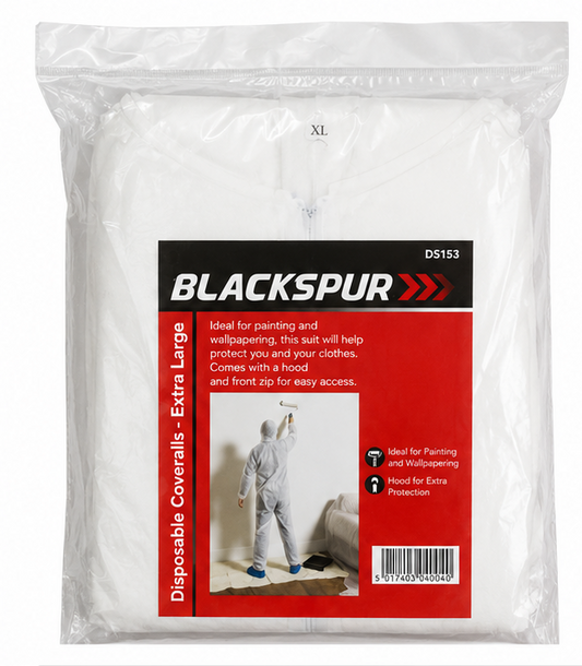 Blackspur Disposable Coveralls Extra Large BB-DS153 – Hooded Painting &amp; Decorating Suit