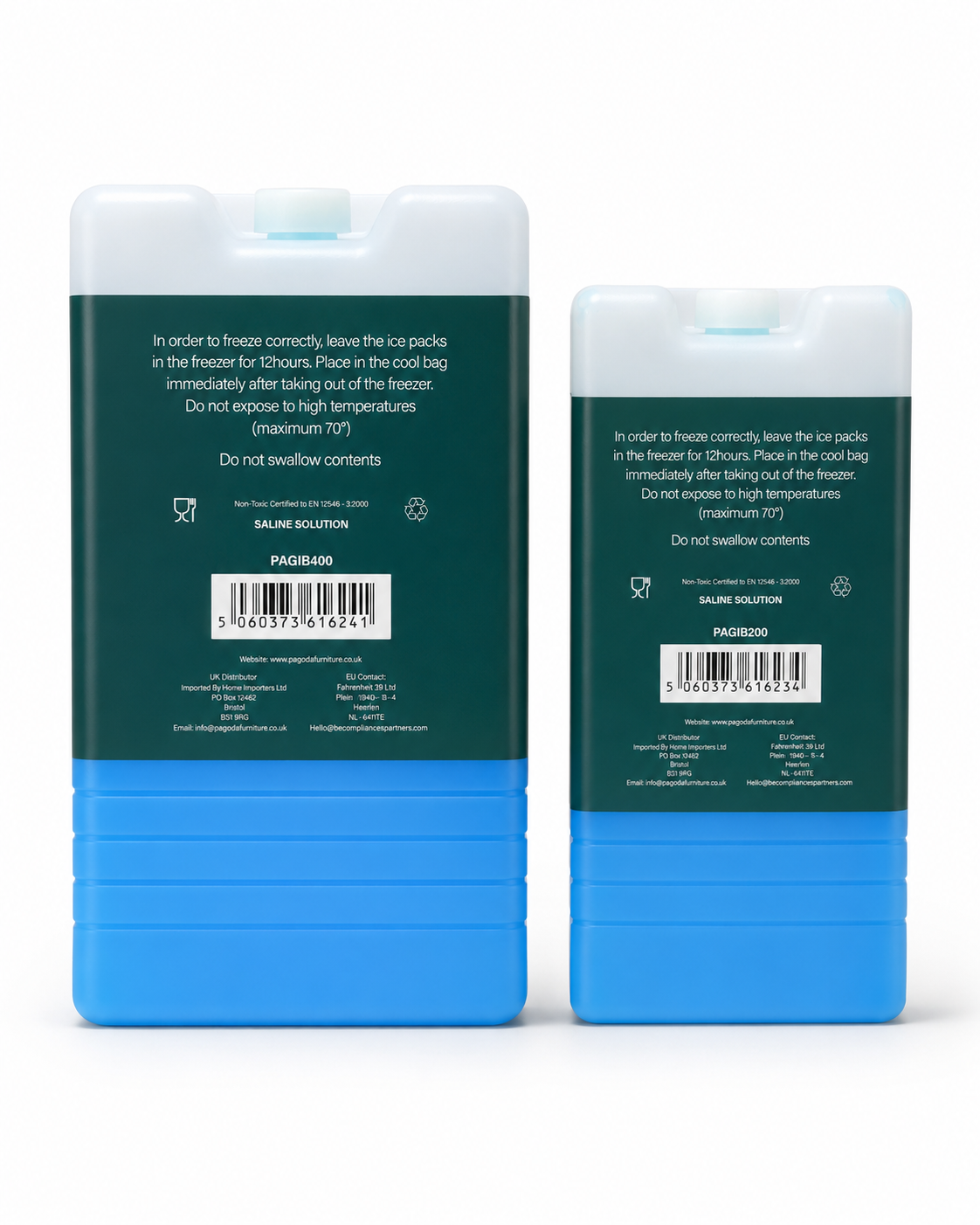 Pagoda Ice Blocks 2 x 400ml & 200ml – Reusable Freezer Packs