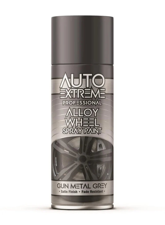 Auto Extreme Alloy Wheel Spray Paint Gun Metal Grey 400ml – Satin Wheel Refurbishment Aerosol