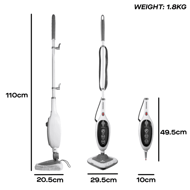 Daewoo 12-in-1 Steam Mop & Handheld Steam Cleaner