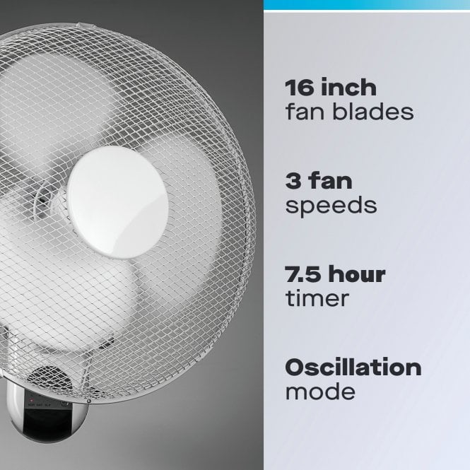 Daewoo 16" Wall Mounted Fan with Remote Control