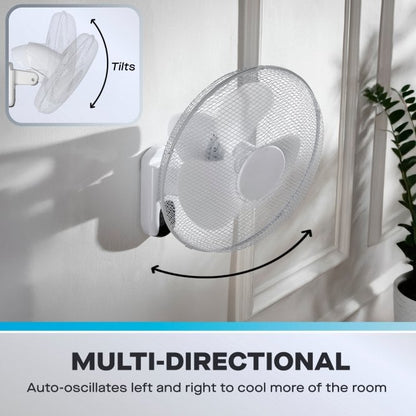 Daewoo 16" Wall Mounted Fan with Remote Control