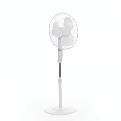 Daewoo 16" White Standing Fan Round Base