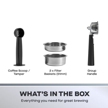 Daewoo 20 Bar Espresso Coffee Maker with Steam Wand – Professional Quality Brewing at Home