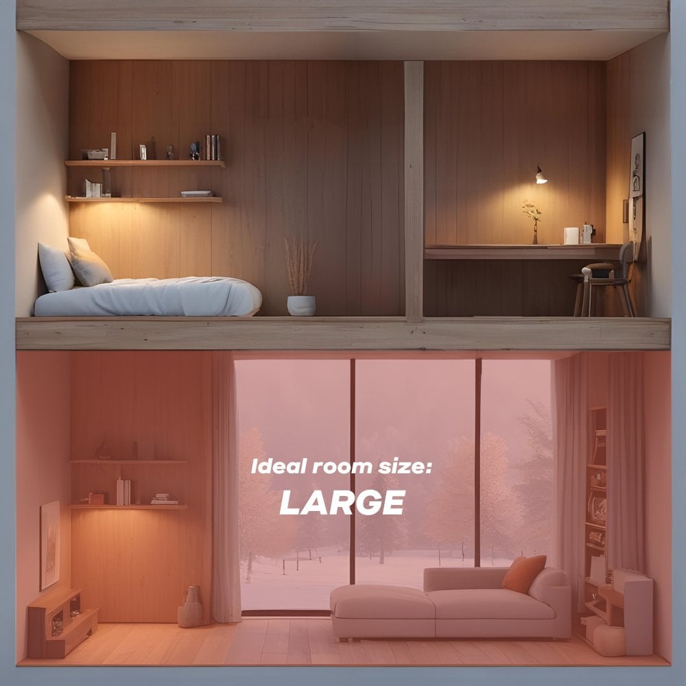 Daewoo 2000W Convector Heater with 3 Heat Settings & Timer, 3 Years Warranty, HEA1137GE