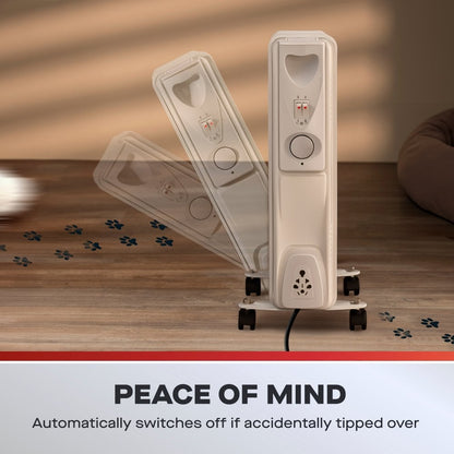 Daewoo 2000W Oil Filled Radiator, 3 Years Warranty, HEA1141GE