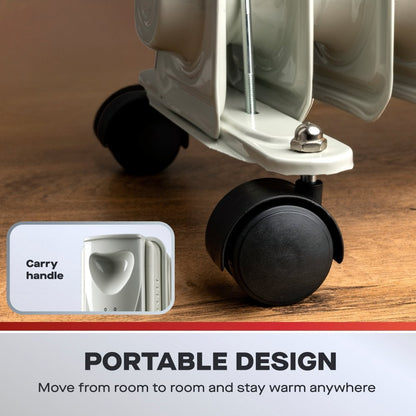 Daewoo 2500W Oil Filled Radiator, 3 Years Warranty, HEA1145GE