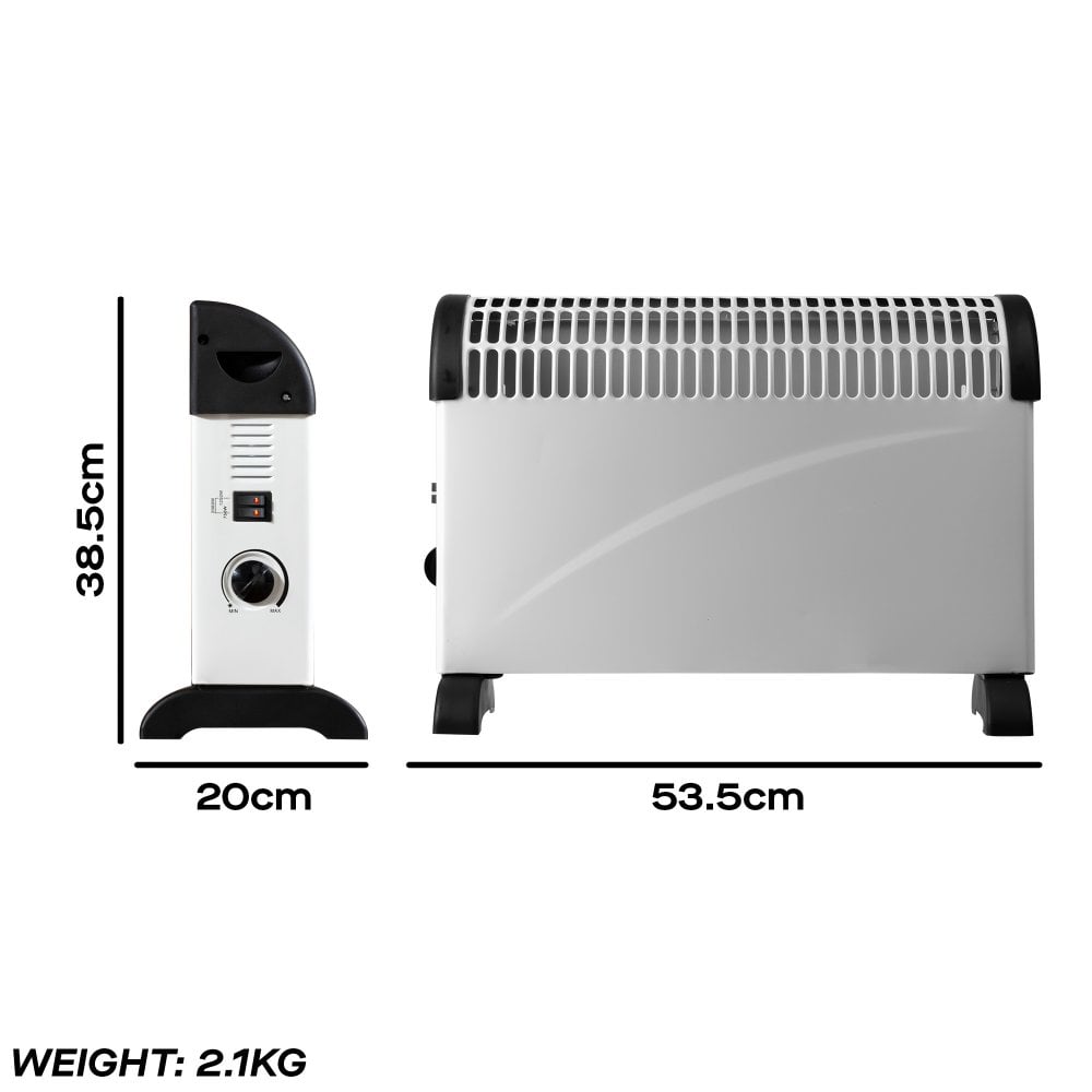 Daewoo 2kW Convector Heater, 3 Years Warranty, HEA1146GE