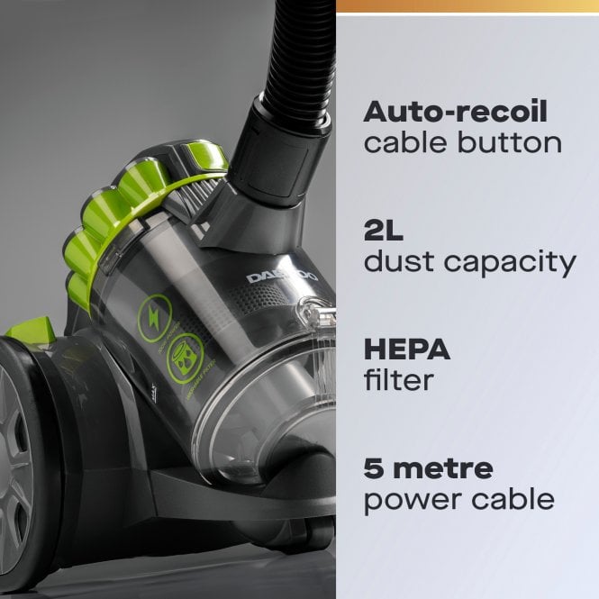 Daewoo 2L 700W Bagless Tornado Cylinder Vacuum Cleaner
