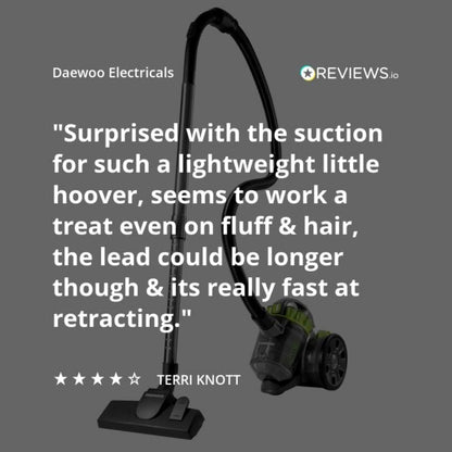 Daewoo 2L 700W Bagless Tornado Cylinder Vacuum Cleaner