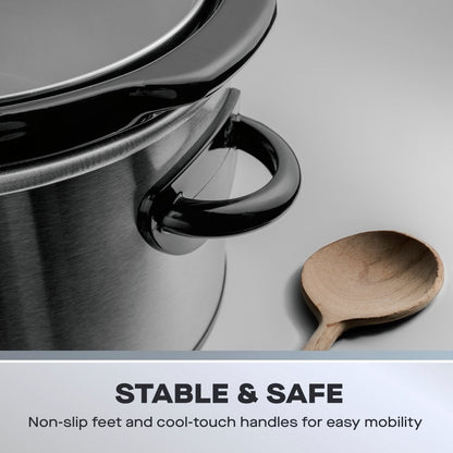 Daewoo 3.5L Stainless Steel Slow Cooker – Compact & Efficient