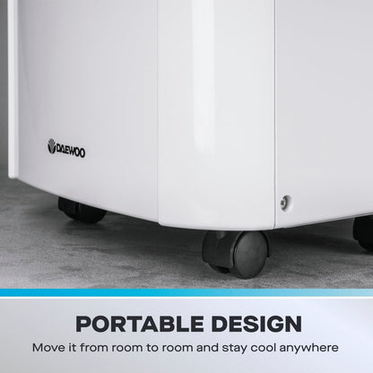 Daewoo 3-in-1 Portable Air Conditioner with Fan & Dehumidifier, 5000 BTU