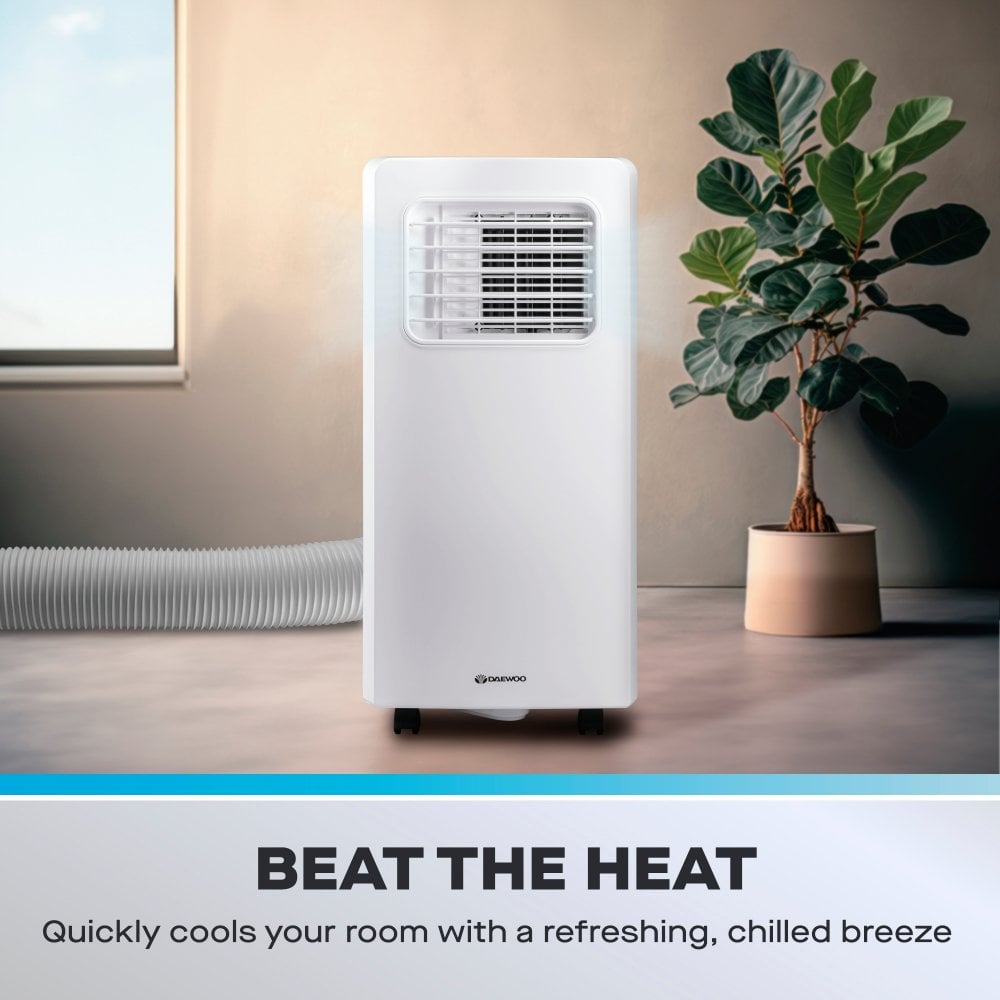 Daewoo 3-in-1 Portable Air Conditioner with Fan & Dehumidifier, 9000 BTU