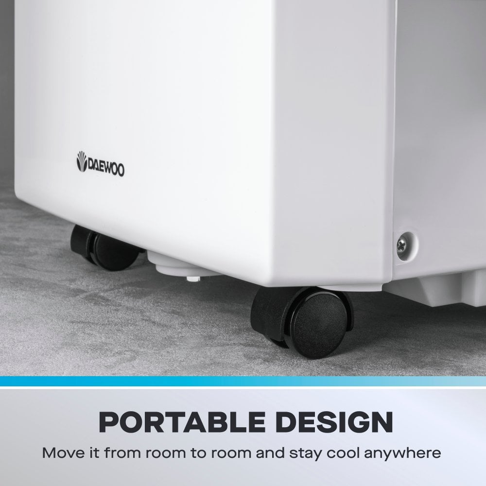 Daewoo 3-in-1 Portable Air Conditioner with Fan & Dehumidifier, 9000 BTU