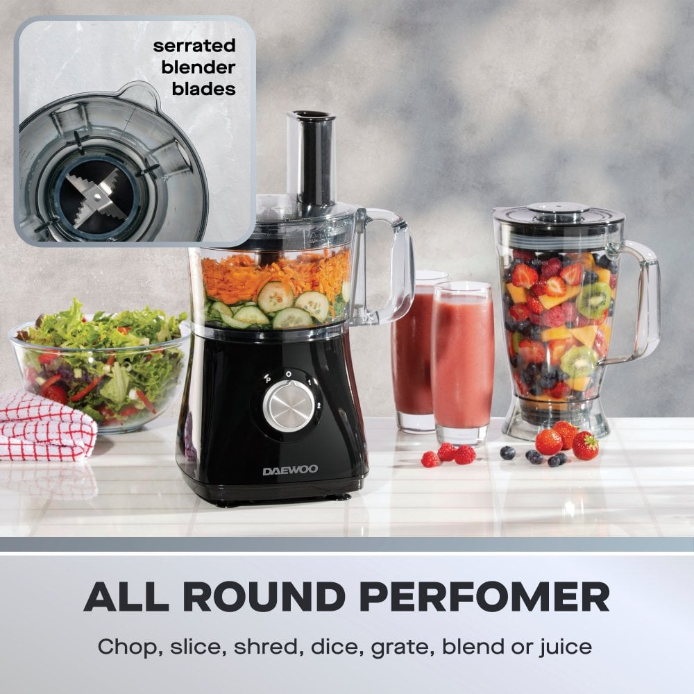 Daewoo 750W 2L Food Processor & 1.8L Blender Combo
