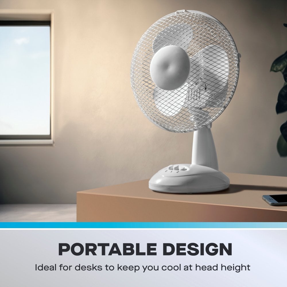 Daewoo 9 White Desk Fan
