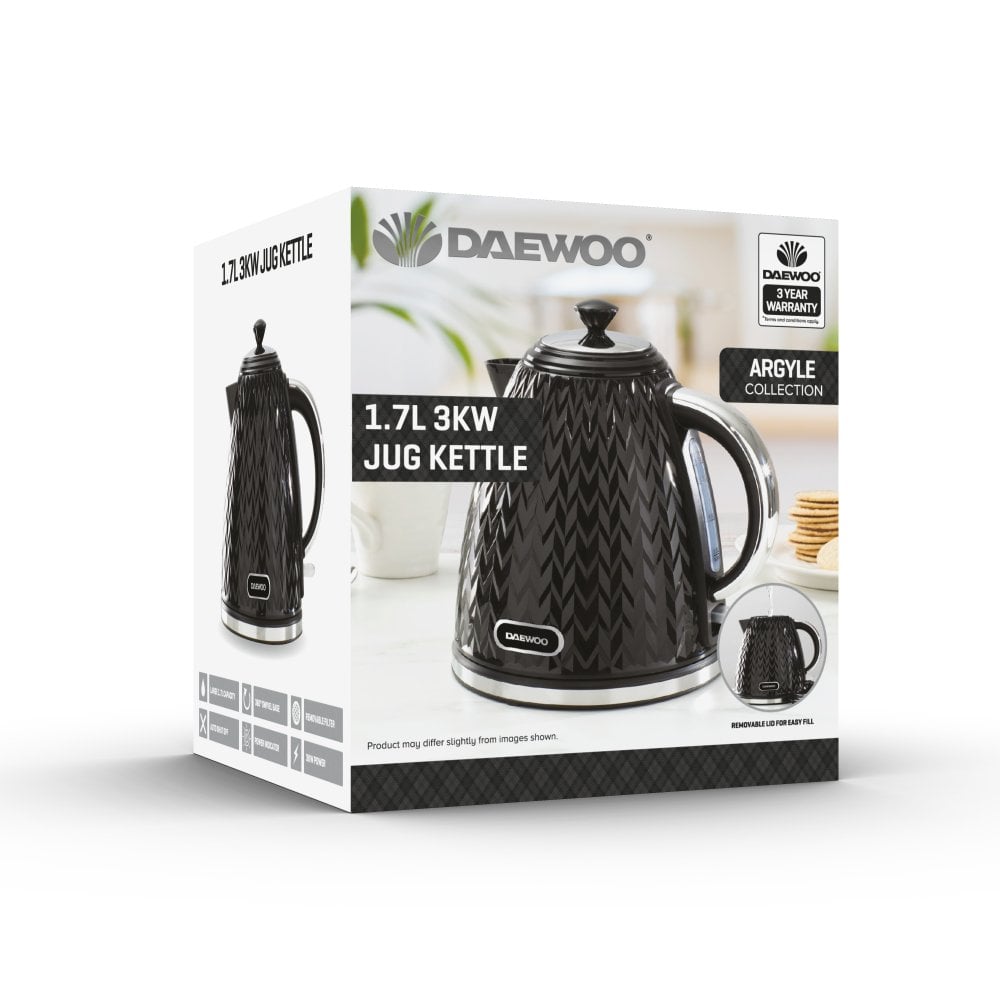 Daewoo Argyle 1.7L Jug Kettle - Colour Variants