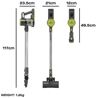 Daewoo Cyclone Freedom 2-in-1 Cordless Vacuum Cleaner – Lightweight & Powerful Suction, FLR00185GE