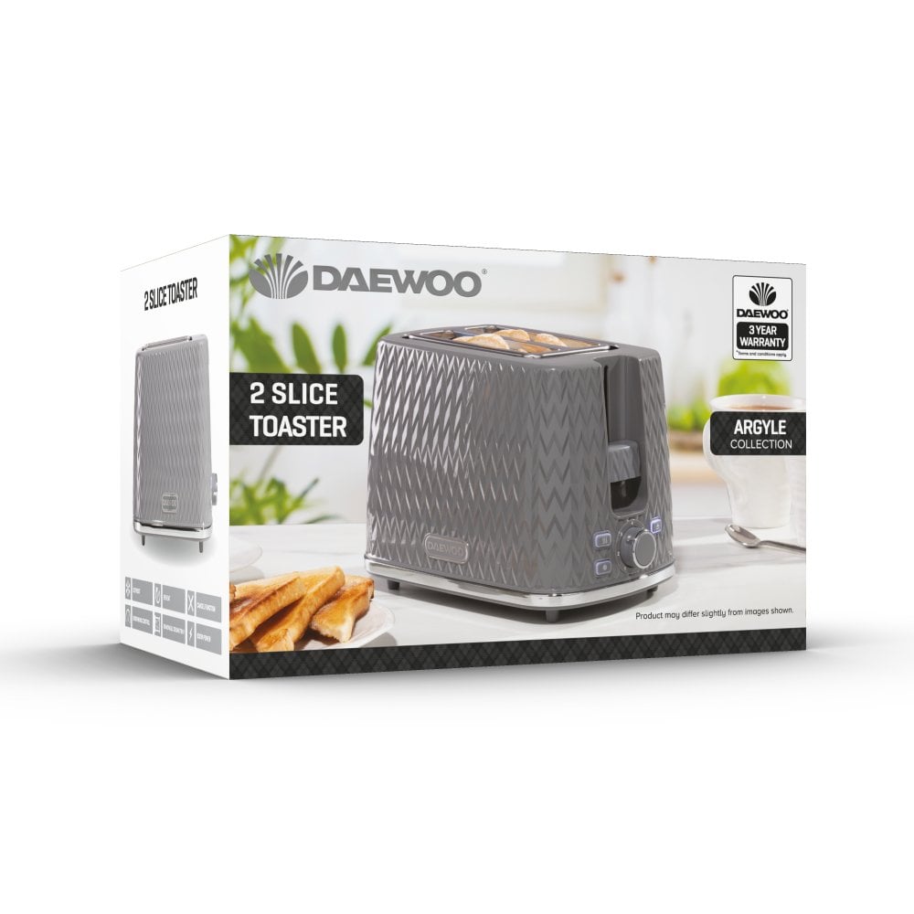 Daewoo Argyle 2 Slice Toaster - Colour Variants