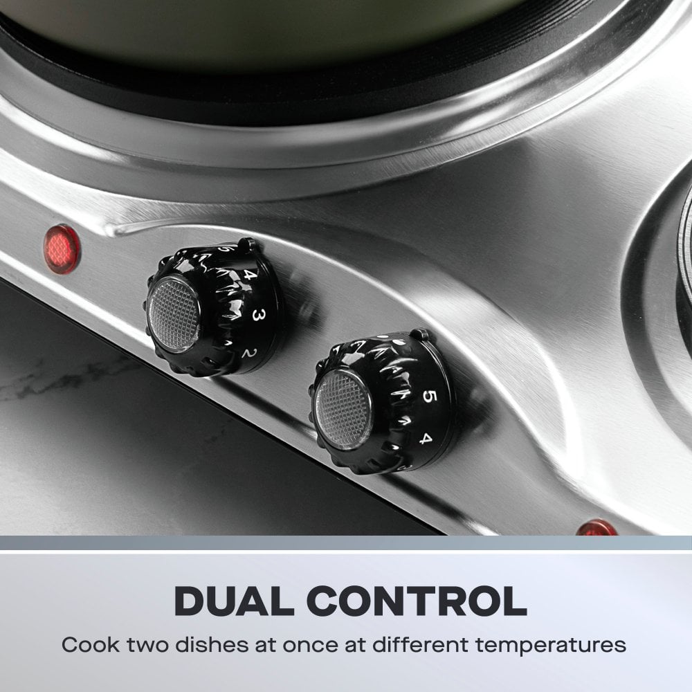Daewoo Double 2500W Stainless Steel Hot Plate