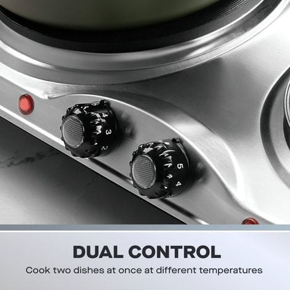 Daewoo Double 2500W Stainless Steel Hot Plate