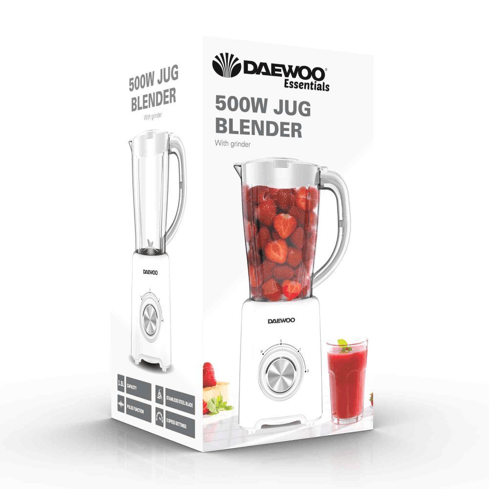 Daewoo Essentials 500W 1.5L Jug Blender & Grinder