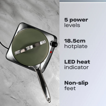 Daewoo Single 1500W Stainless Steel Hot Plate Hob