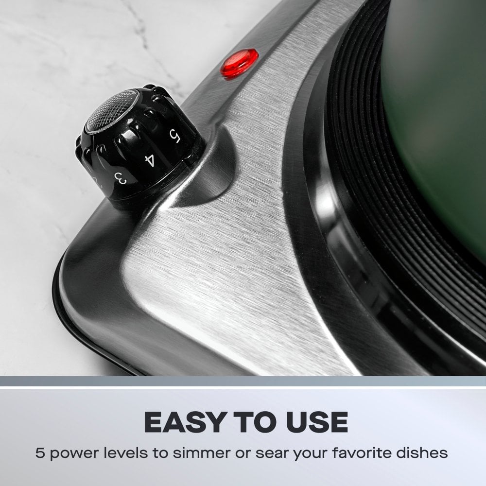 Daewoo Single 1500W Stainless Steel Hot Plate Hob