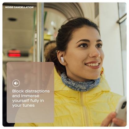 Daewoo White Air Buds Pro Noise Cancelling Bluetooth Earbuds