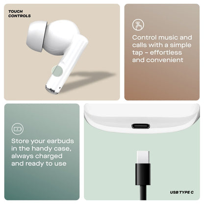 Daewoo White Air Buds True Wireless Bluetooth Earbuds