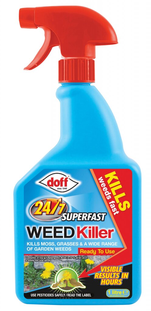 Doff 24/7 Fast Acting Weedkiller 1L – Ready to Use Patio, Path &amp; Border Weed Spray