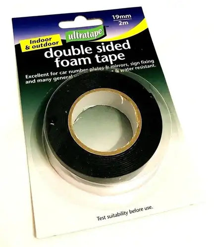 Ultratape Double Sided Foam Tape Black 19mm x 2m DSFOAM2 – Strong Mounting Tape