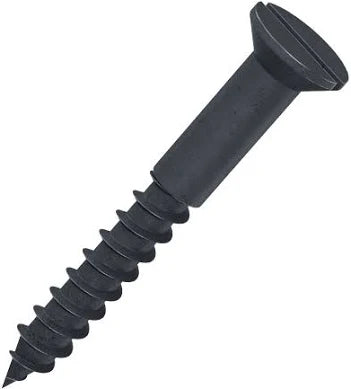 Slotted Countersunk Black Plated Screws