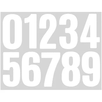 Self Adhesive Extra Large Numbers & Letters White