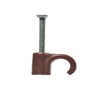 Cable Clips Round Black & Brown