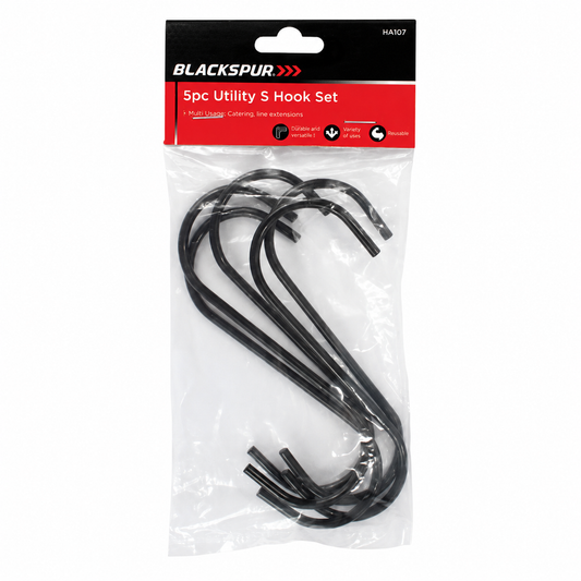 5PC Utility S Hook Set 120mm / 5" – Plastic Coated Hanging Hooks