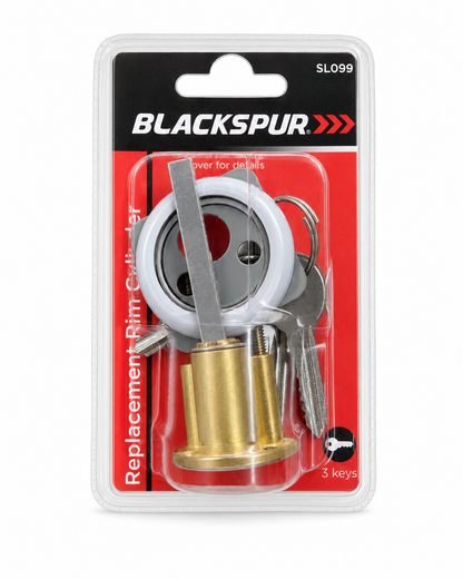 Replacement Rim Cylinder 6 Pin with 3 Keys