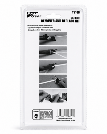 Silicone Remover & Replace Kit with 5 Profiling Guides