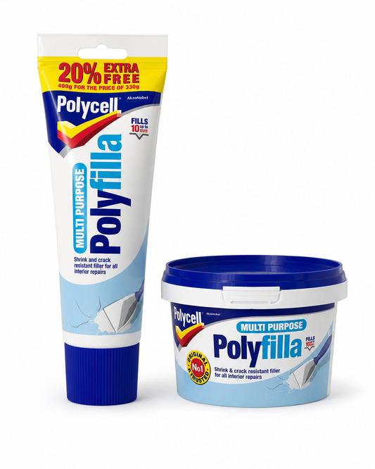 Polycell Polyfilla Multi Purpose Ready Mixed Filler – 396g Tube & 600g Tub – 600g Tub - 600g Tub