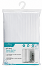 Ashley Satin Fabric Shower Curtain & Hook Set 180 x 180cm