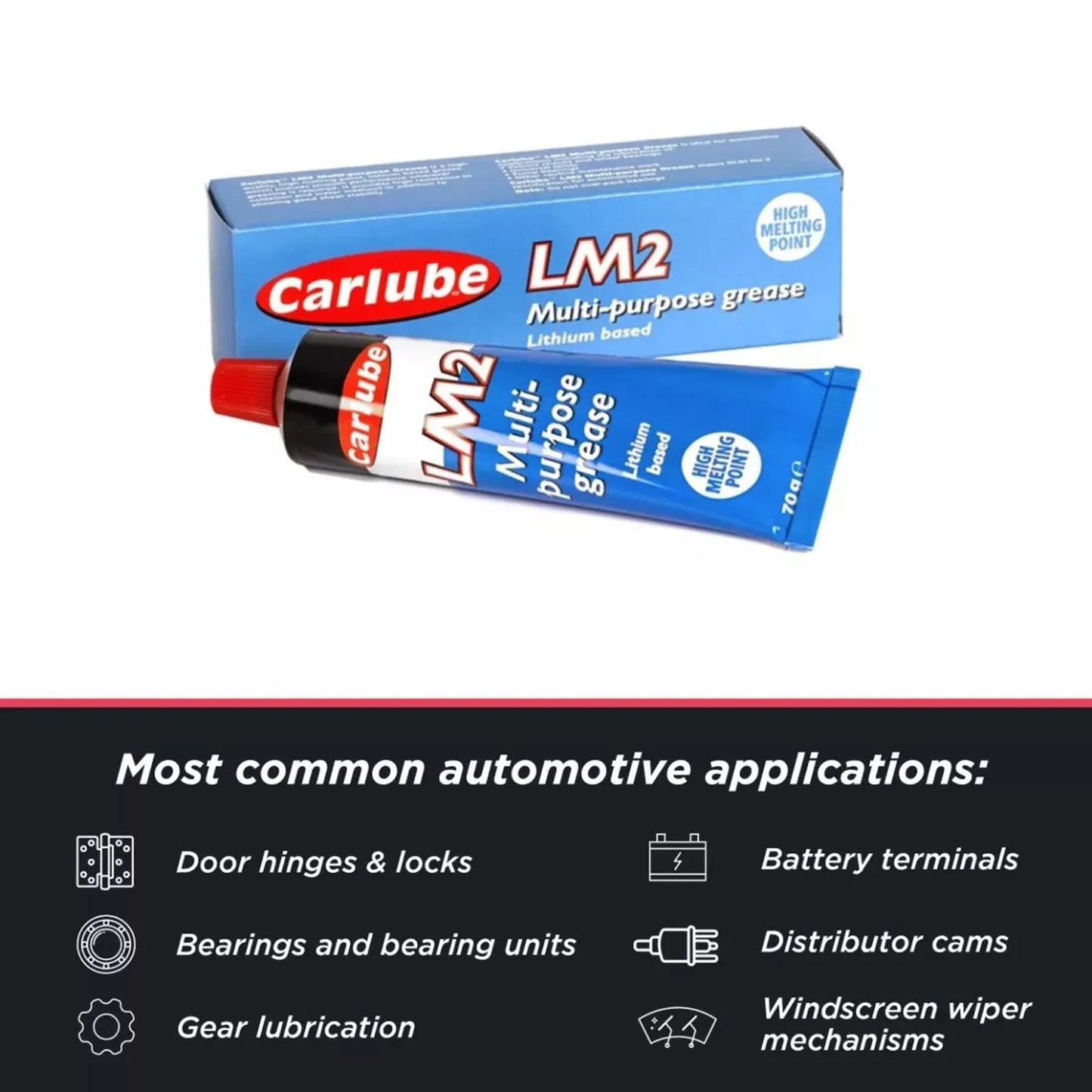 Carlube LM2 Lithium Multi-Purpose Grease 70g