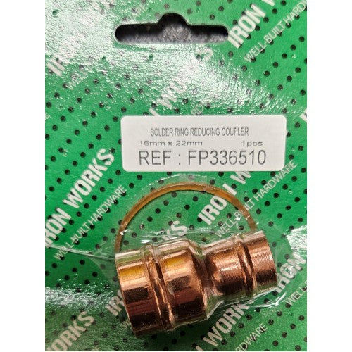 22mm x 15mm Solder Ring Coupling Reduced (1 pack)