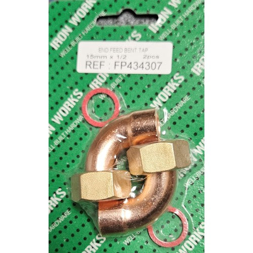 15mm x 1/2" End Feed Tap Bent ( 2 PACK )